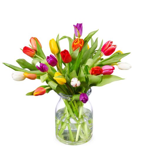 Colorful mixed tulip bouquet - Colorful mixed tulip bouquet delivery in ...