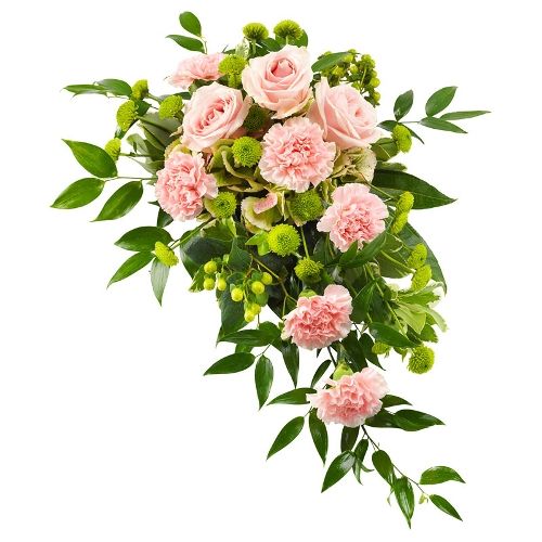 Pink funeral bouquet