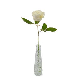 Rose blanche haut de gamme | Vase inclus