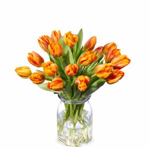 Bouquet of orange tulips