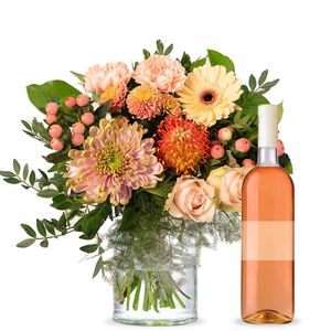Rosy winter bouquet + free rosé wine