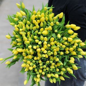 Large bunch of yellow tulips XL
