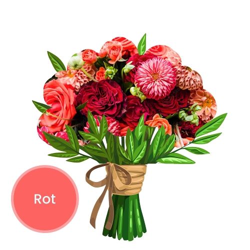 Red seasonal bouquet