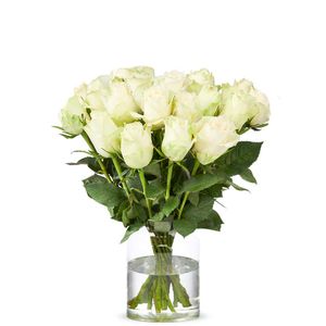 Bouquet 20x white roses L4