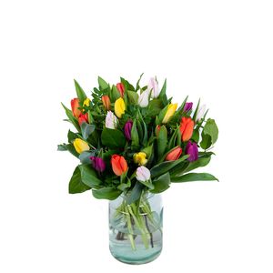 Mixed tulip bouquet