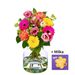 Glückwunsch Blumenstrauß + Milka